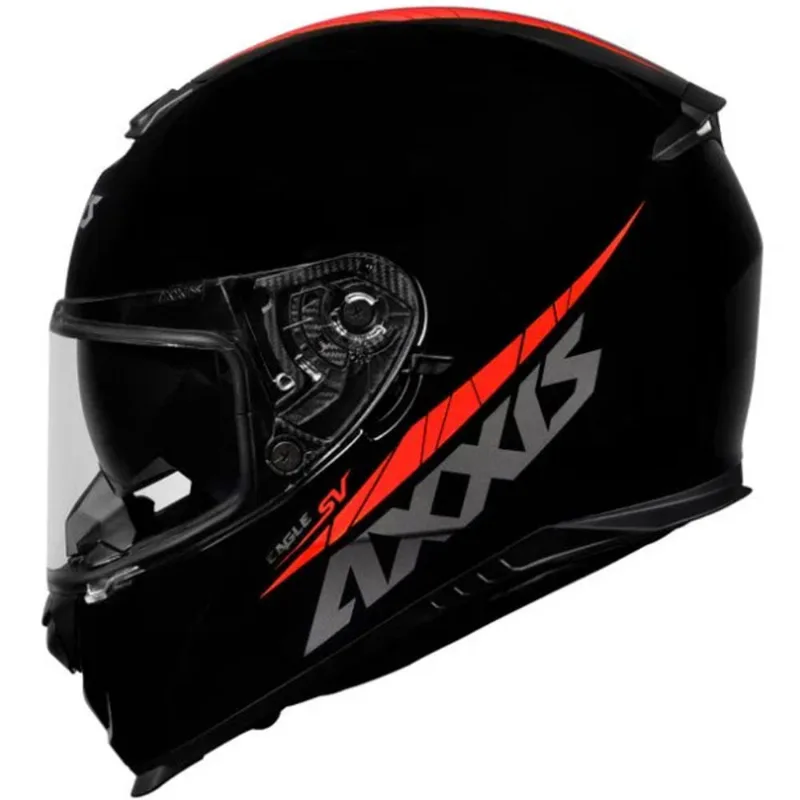 Capacete Axxis Eagle SV Preto Vermelho 60
