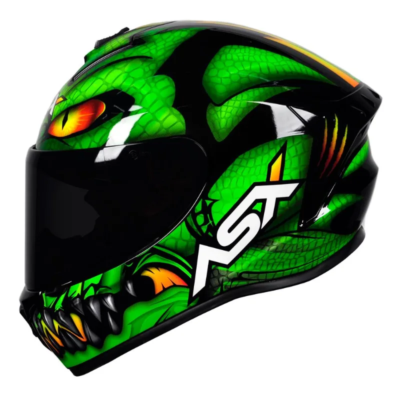 Capacete ASX Draken Raptor Fosco Preto Roxo Capacete ASX Draken Raptor Preto Verde 60