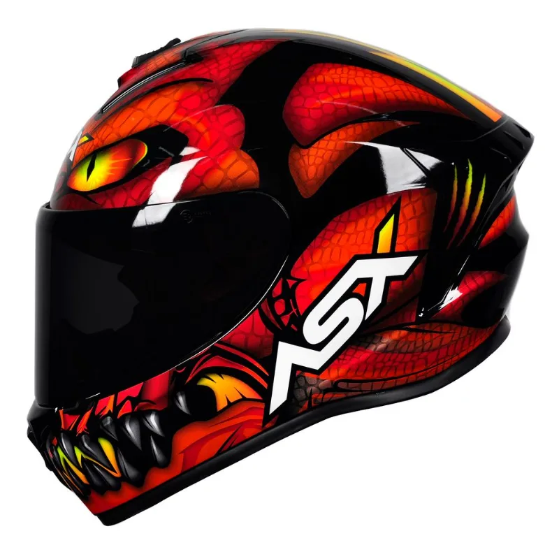 Capacete ASX Draken Raptor Fosco Preto Roxo Capacete ASX Draken Raptor Preto Vermelho 62