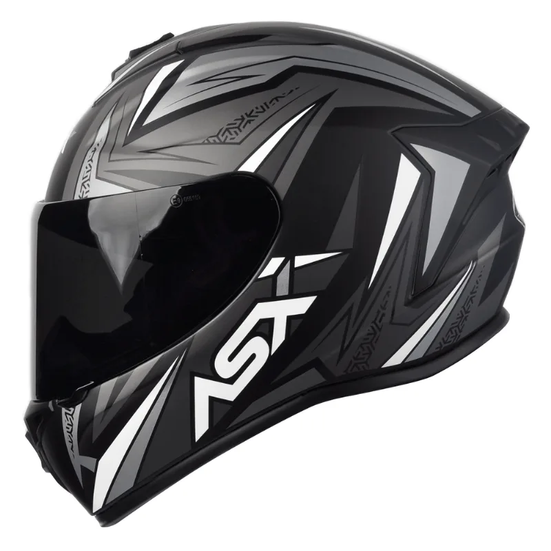 Capacete ASX Draken Vector Fosco Preto Cinza 54