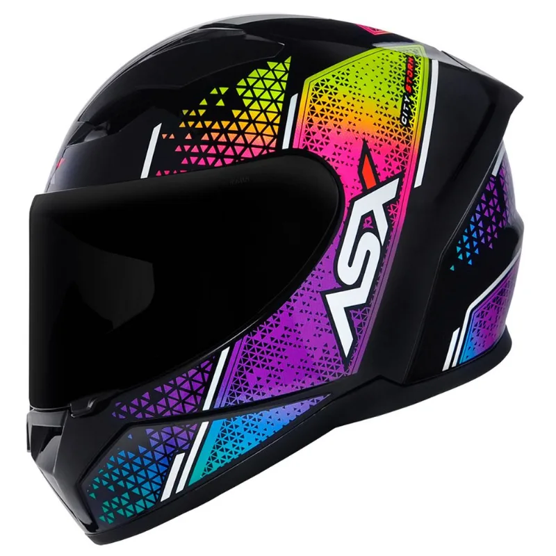 Capacete ASX City Storm Preto Colors 64