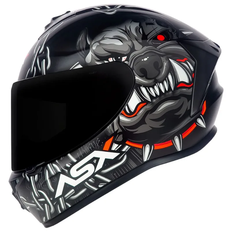 Capacete ASX Draken Bull Cyber Fosco Preto Grafite 62