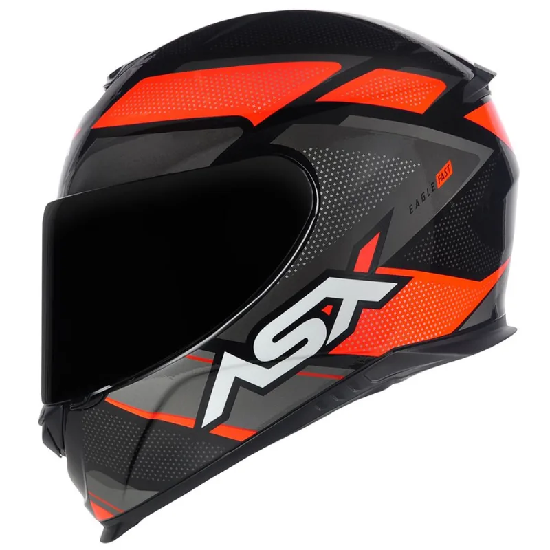 Capacete ASX Eagle Fast Preto Vermelho Grafite 60