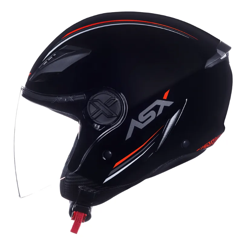 Capacete Asx City Air Solid Preto Brilhante 56