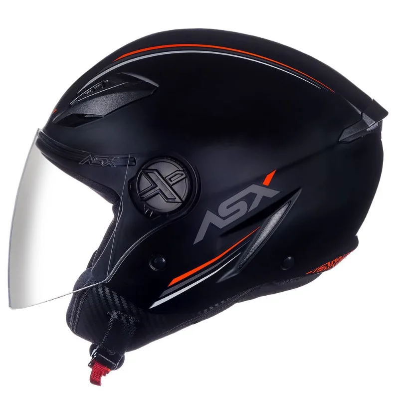 Capacete Asx City Air Solid Preto Fosco 58