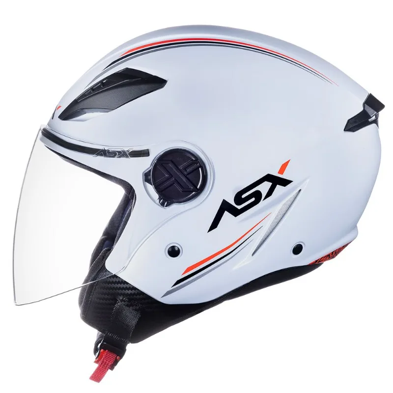 Capacete Asx City Air Solid Branco Brilhante 56