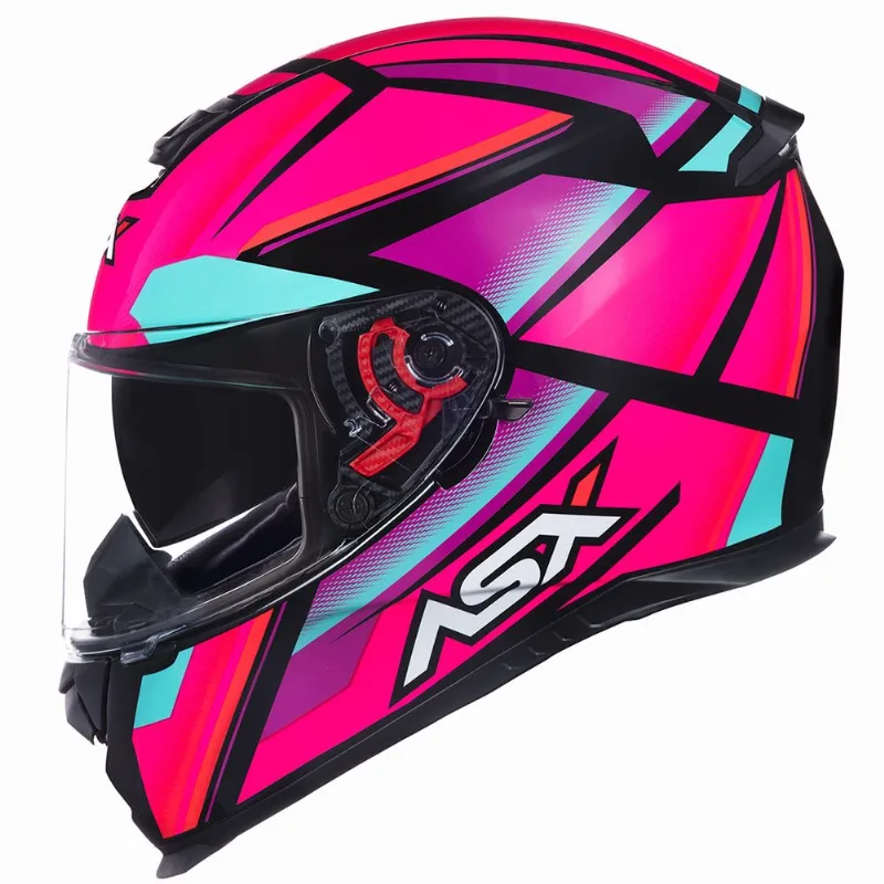 Capacete ASX Eagle SV Explorer Preto Rosa Tiffany 54