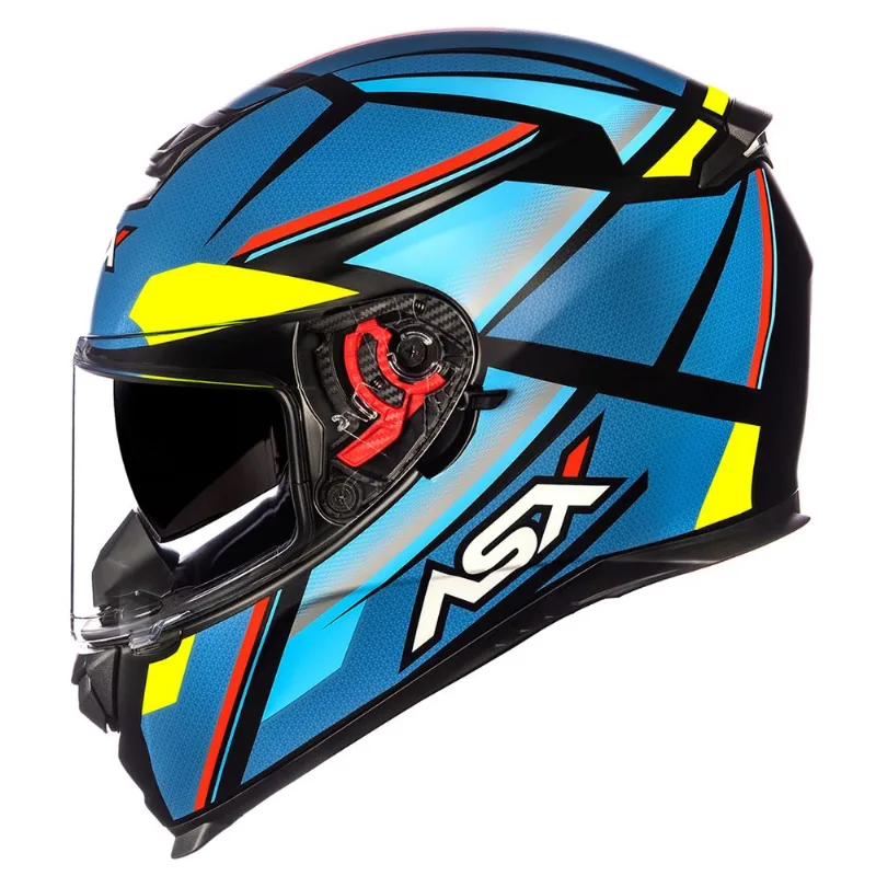 Capacete ASX Eagle SV Explorer Preto Azul Amarelo Fosco 62