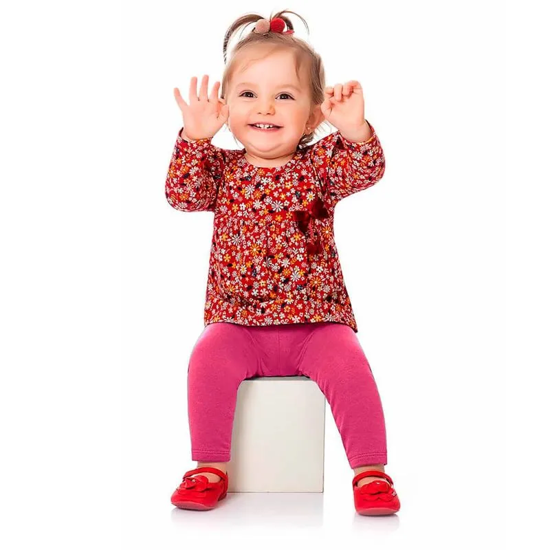 Legging Bebê Básica Rosa