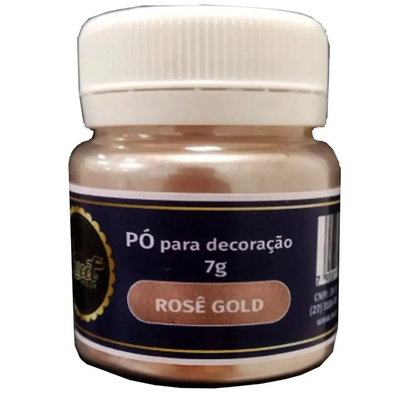Pó Para Decoração Rosê Gold 7g Sweet Decor