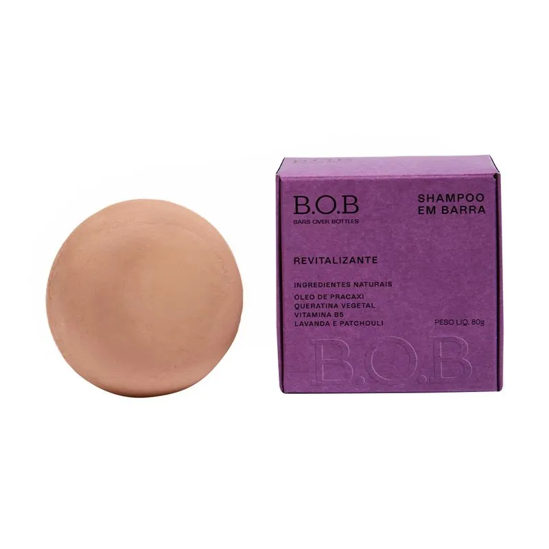 B.O.B Revitalizante 3 em 1 Shampoo Sólido 80g