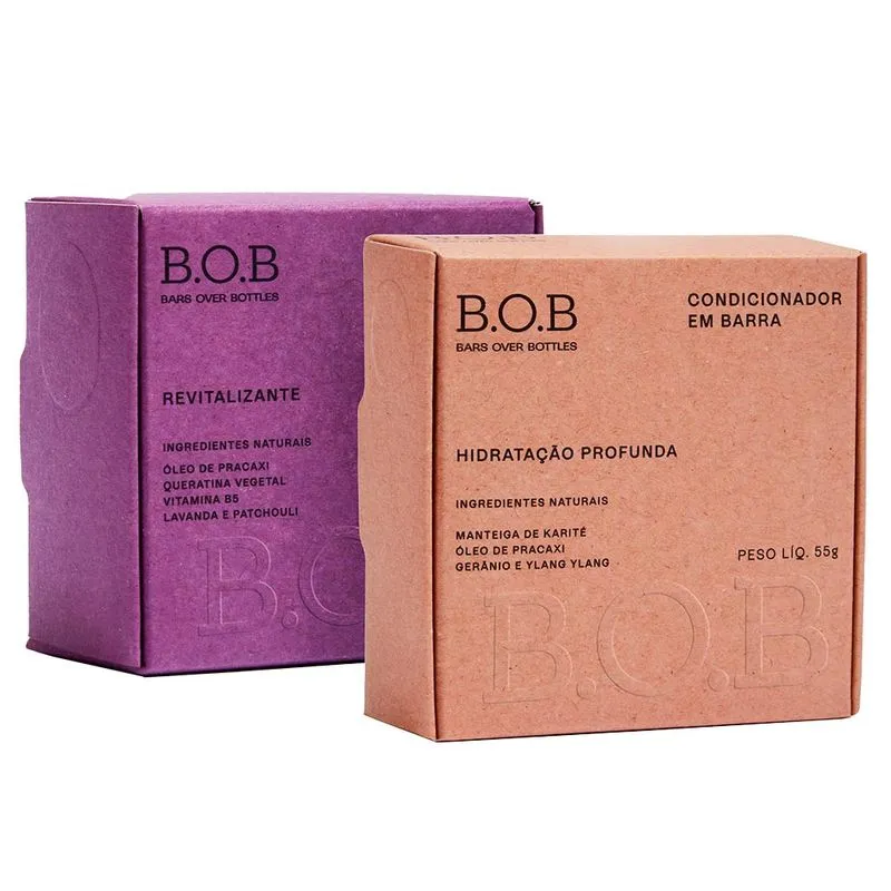 B.O.B Kit – Shampoo Revitalizante + Condicionador Hidratação Profunda Kit
