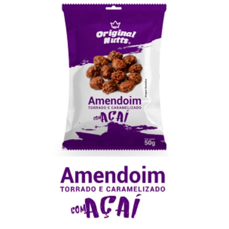 Amendoim Original Nutts Torrado e Caramelizado Com Açaí 50g