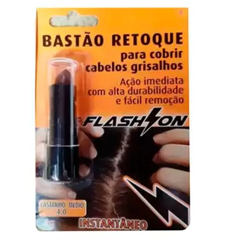 Retoque Flash On Bastão Castanho Médio