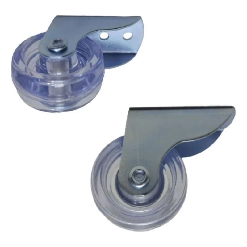 Kit 20 Rodízio Rodinha Fixa Cristal Móveis Bicama 114 32mm