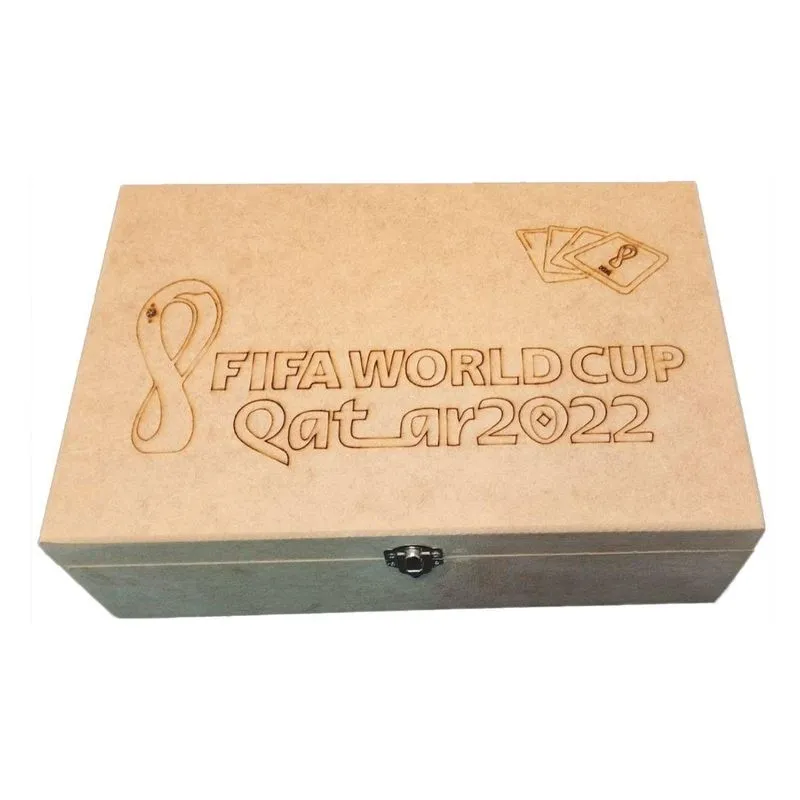 Bau Porta Figurinha Em Mdf Álbum Copa Do Mundo Qatar 2022
