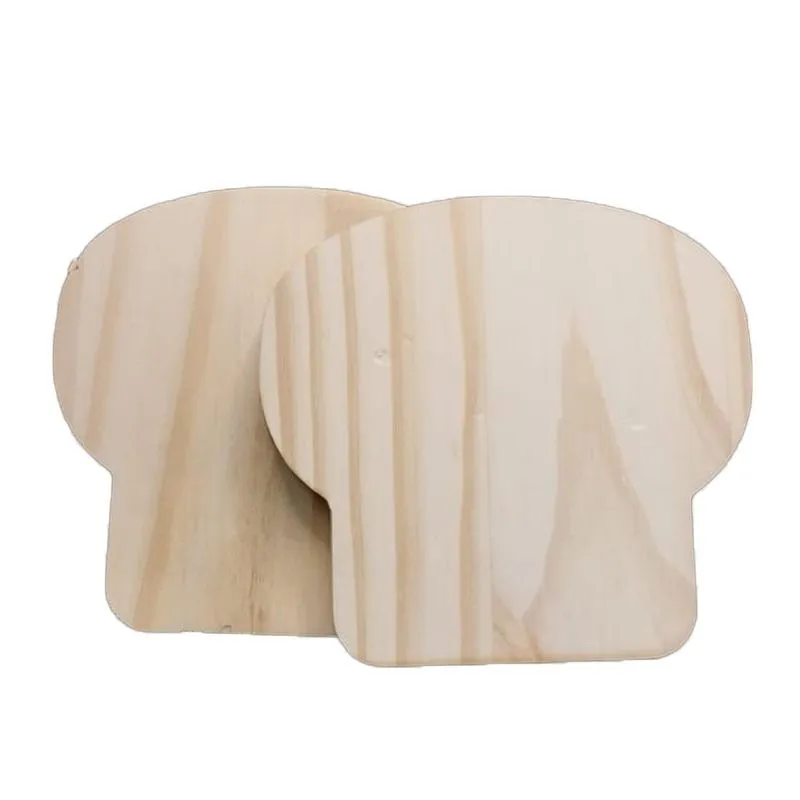 Kit 2 Tabuas Formato Pão De Forma Madeira Pinus