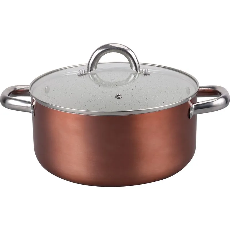 Caçarola de Mármore Unilar Antiaderente com Tampa 24cm