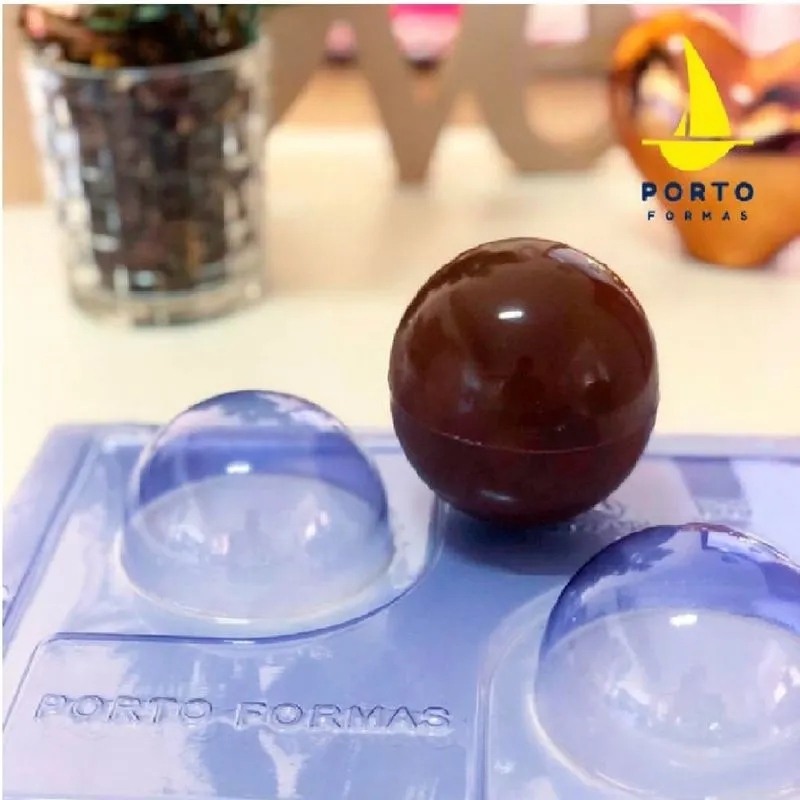 Forma De Acetato Com Silicone Esfera Gigante 100mm Cód 59 Porto Formas