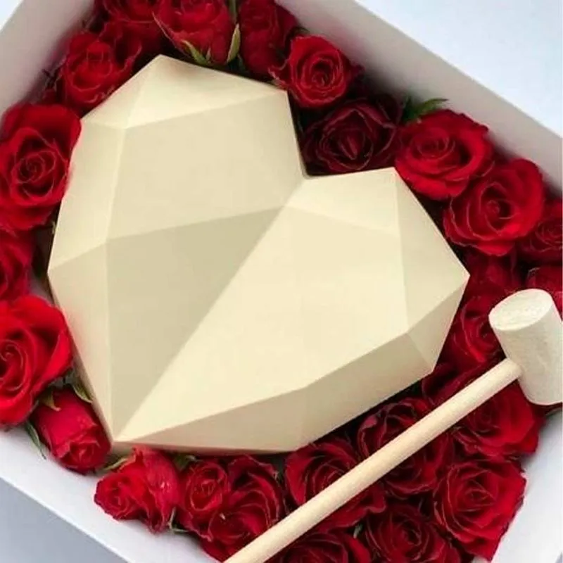 Forma PVC Silicone Coração Diamond 500g - Porto Formas