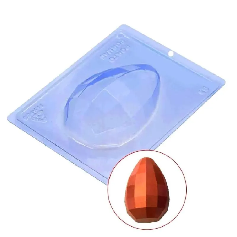 Forma De Acetato Com Silicone Ovo Facetato Cód 93 350g Porto Formas