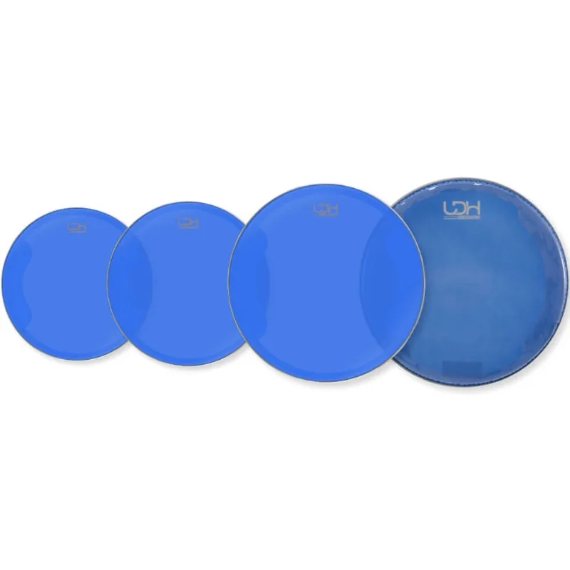 Kit Pele Luen para Bateria ldh duo lub Azul Fusion 10 12 14 + One Custom ct Snare 14