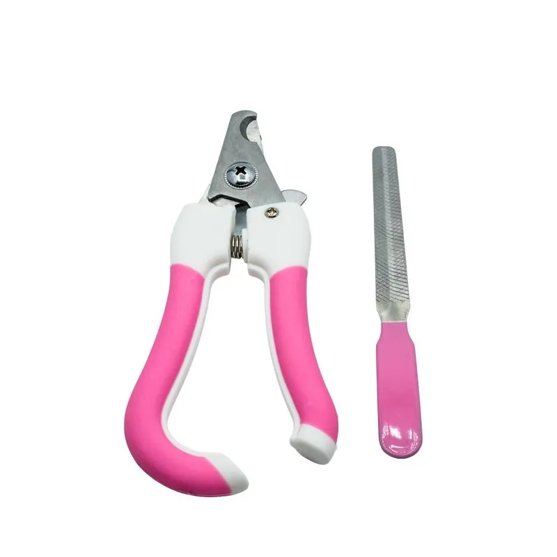 Kit Pet Tesoura E Lixa De Unha Rosa Meu Osso