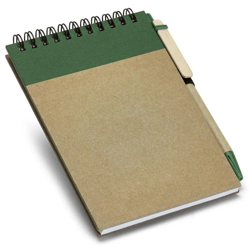 Caderneta Pocket Com Caneta 10x14cm 60 Folhas Topget - Verde