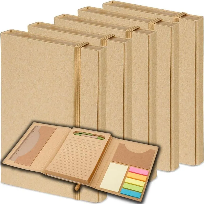 Kit 5X Caderneta Multifunções Eco 11X15 Cm Topget Natural