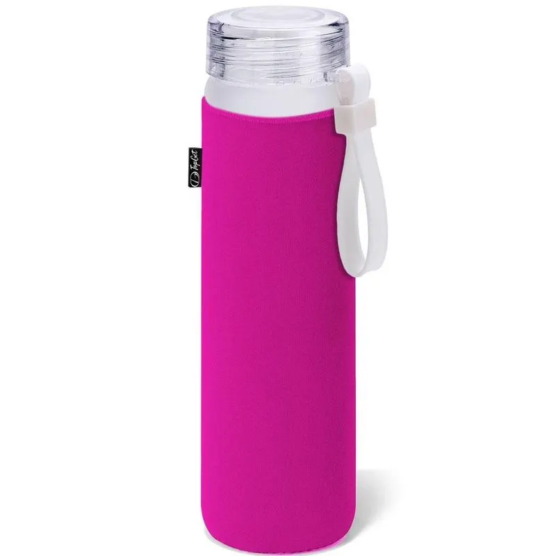 Garrafa De Vidro 470 Ml Frost Premium Topget - Rosa
