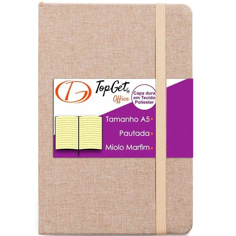 Caderneta Weave 13,7X21Cm 80 Fls Pautadas - Bege