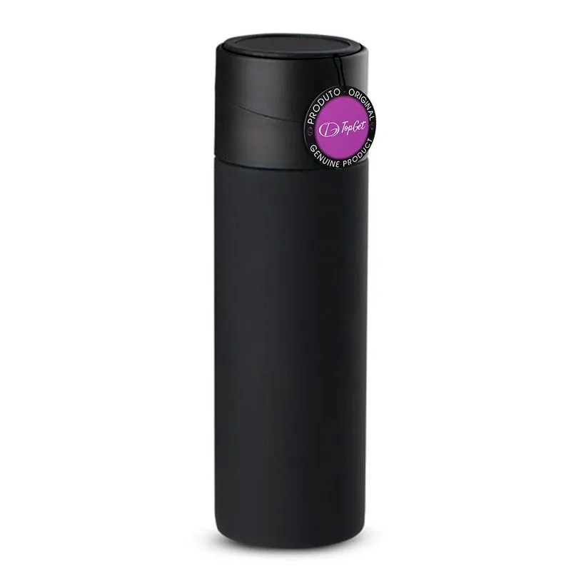 Garrafatérmica Inox 400 Ml Apoiocelular Start Topget - Preto