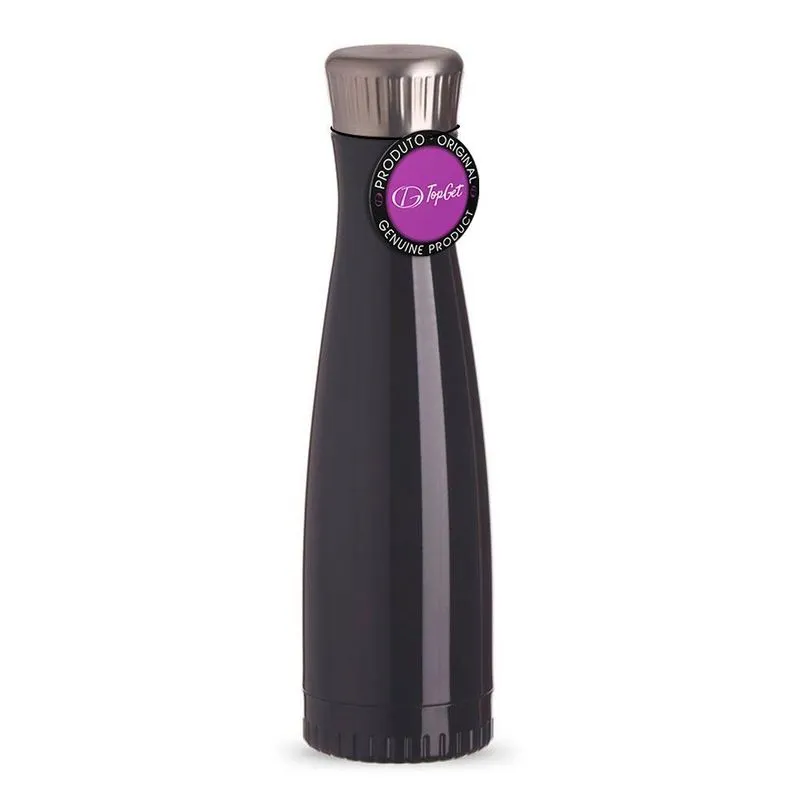 Garrafa Squeeze Em Inox 700 Ml Leader Topget - Preto