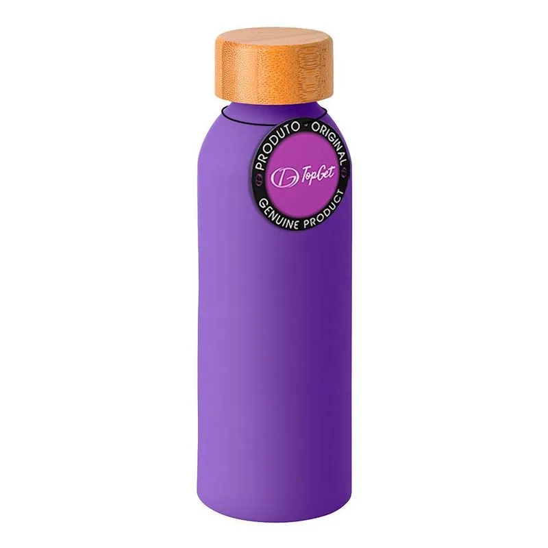 Garrafa Em Alumínio 550 Ml Emborrachado Move Topget - Roxo