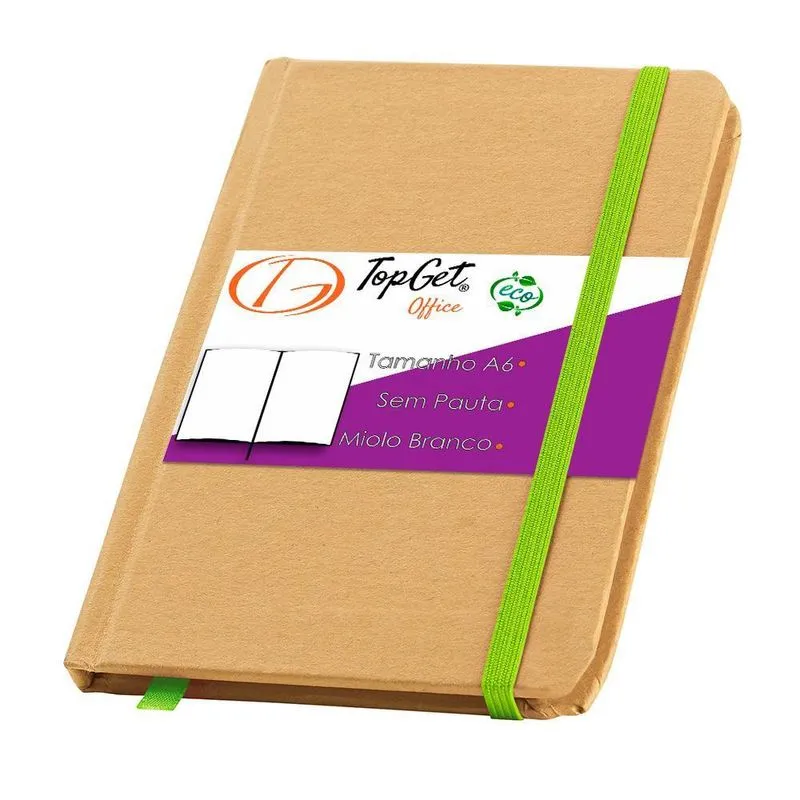 Caderneta Pocket 10X14Cm 80Fls Sempauta Lotus Topget - Verde
