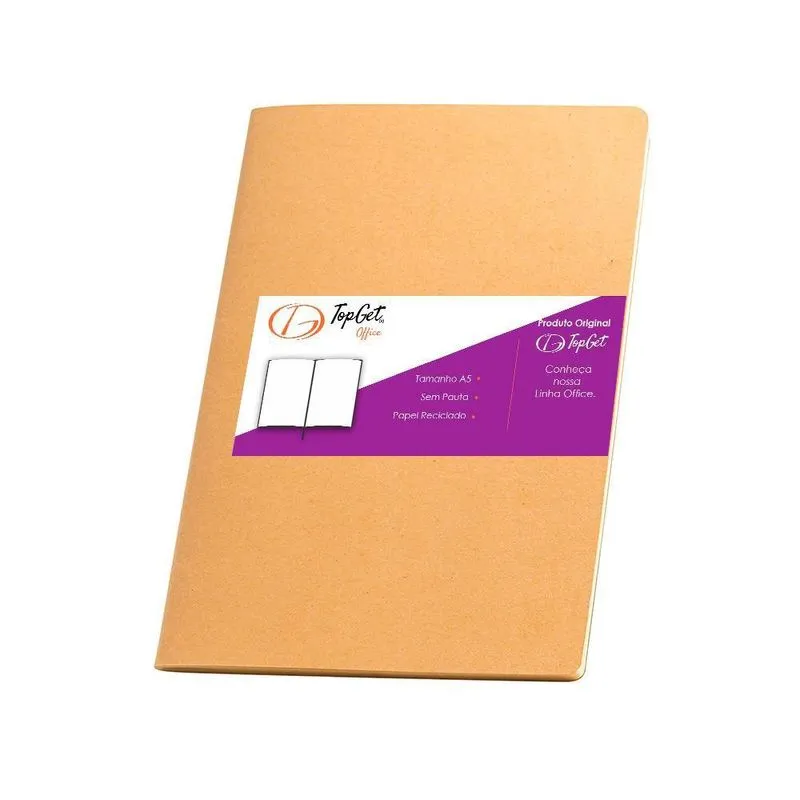 Caderneta 14X21Cm A5 40Fls Sem Pauta Nantes Topget - Natural