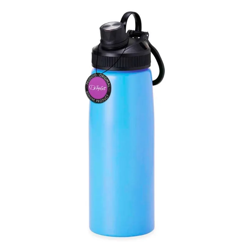 Garrafa Squeeze Em Aço Inox 900ml Macau Topget - Azul Claro