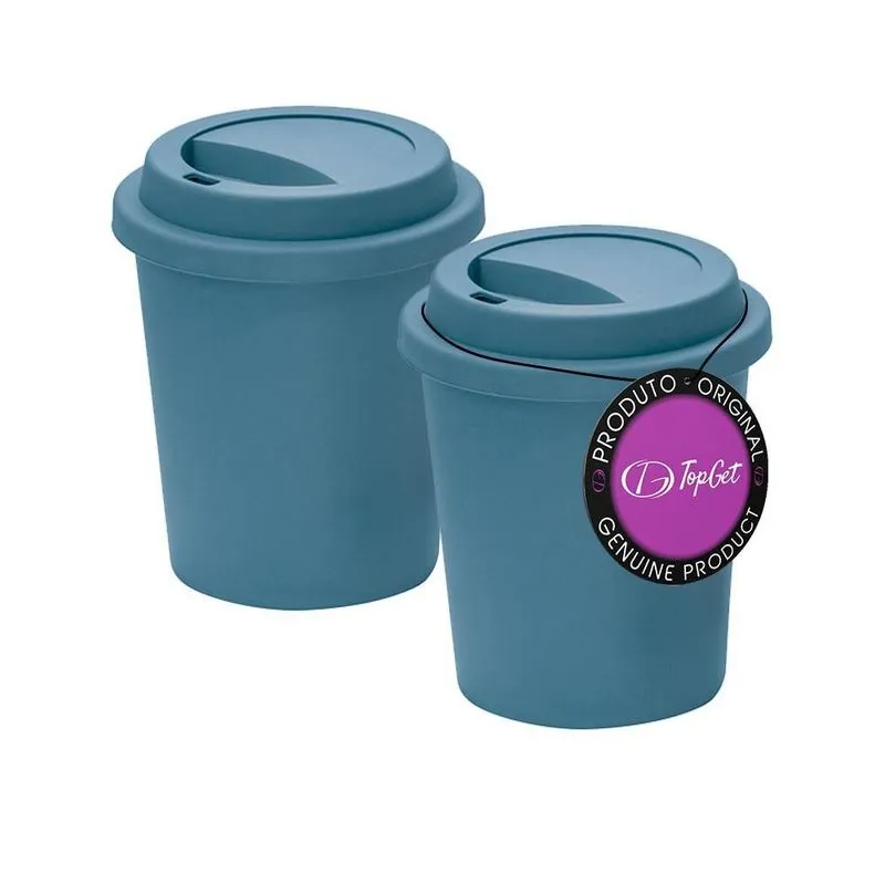 Kit 2X Copos Para Viagem 350 Ml Nepal Topget - Azul