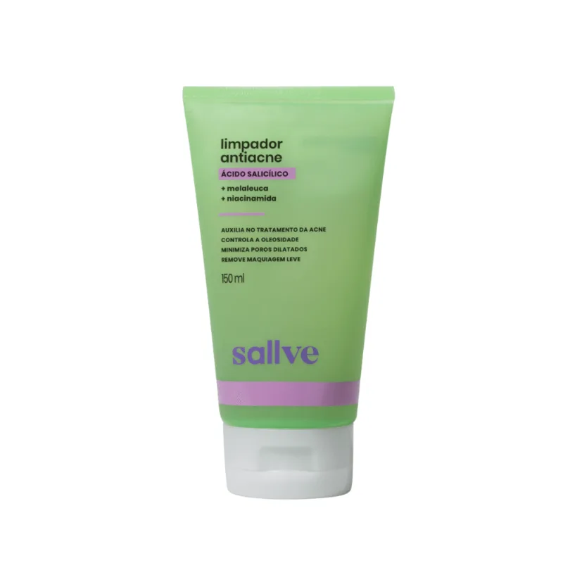 Gel Limpador Facial Antiacne Gel-espuma 150ml Sallve Gel Limpador Facial Antiacne Sallve 150ml Gel-espuma