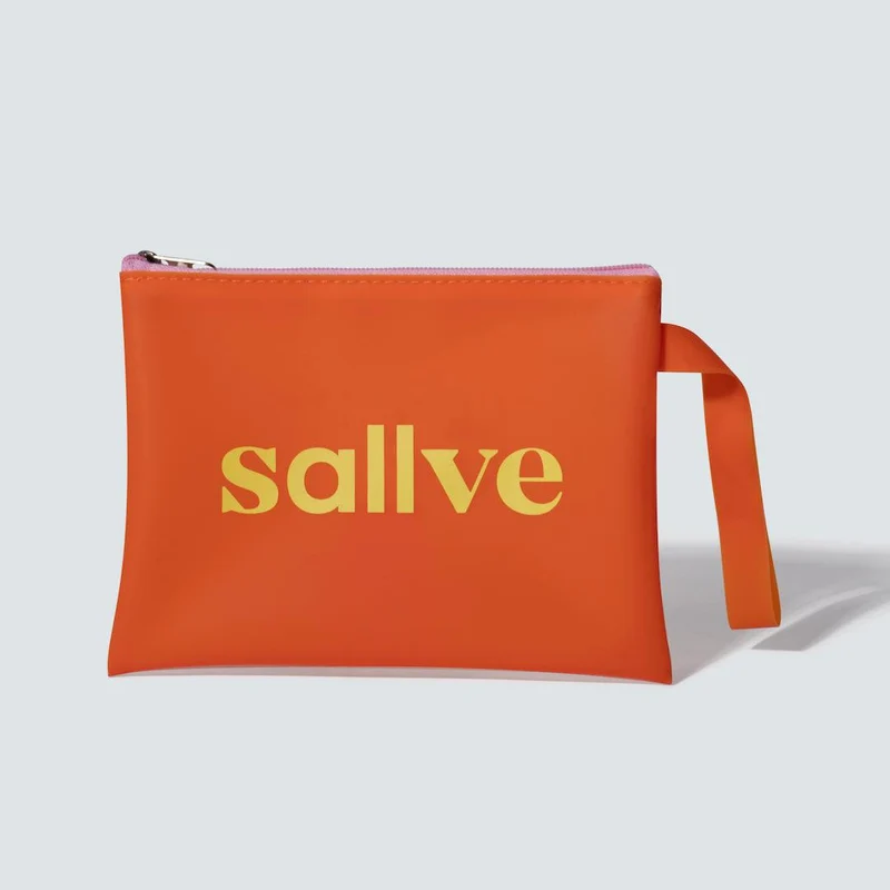 Necessaire Sallve - Laranja com rosa