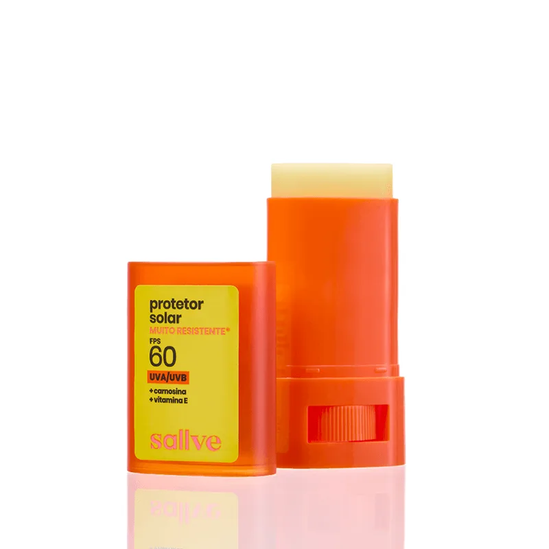 Protetor Solar Facial Sallve FPS60 Carnosina + Vitamina E Stick 15g