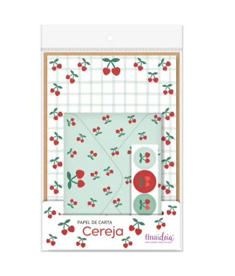 PAPEL DE CARTA CEREJA - Manaia Presentes