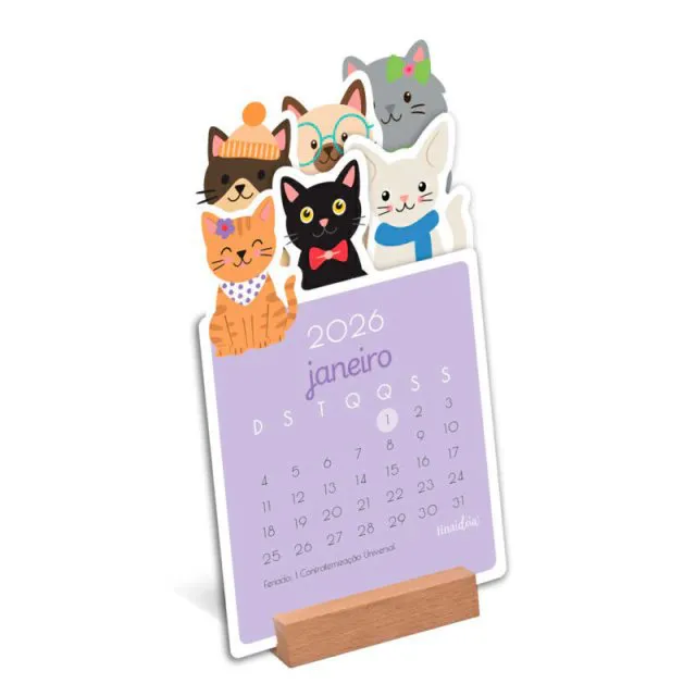 CALENDARIO 2026 GATINHO - Manaia Presentes