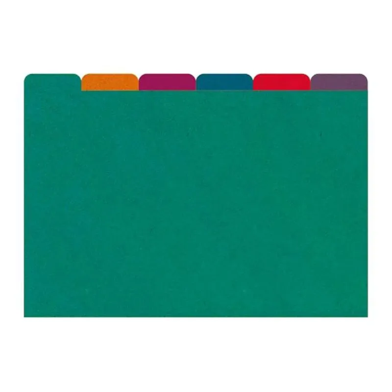 Refil Divisórias Kraft Coloridas para Fichário de Mesa