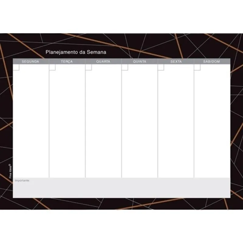 Bloco Planner Semanal 52 fls 90g Geométrico Fina Ideia