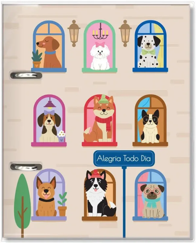 CADERNO ARGOLADO CACHORRO - Manaia Presentes