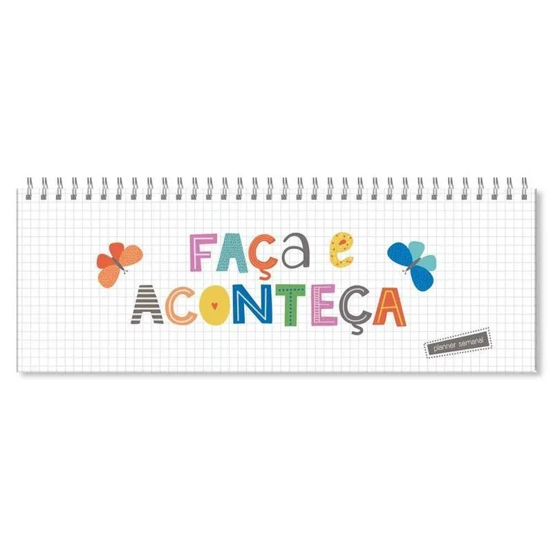 Planner Organizador Semanal Frases Coloridas Fina Ideia