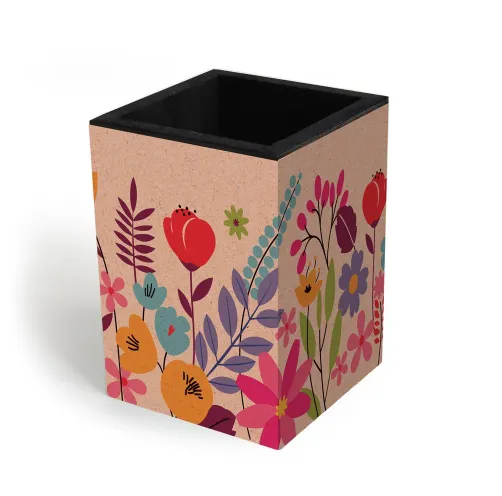 PTA LAPIS FLORAL KRAFT - Manaia Presentes