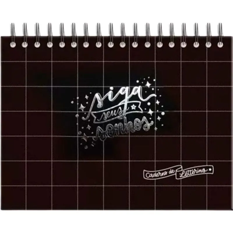 Caderno de criações Fina ìdeia 40 fls pretas 180g Capa Preta