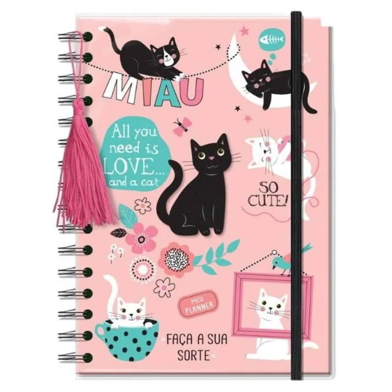 Agenda Planner Permanente Médio - Gatos - Fina Ideia